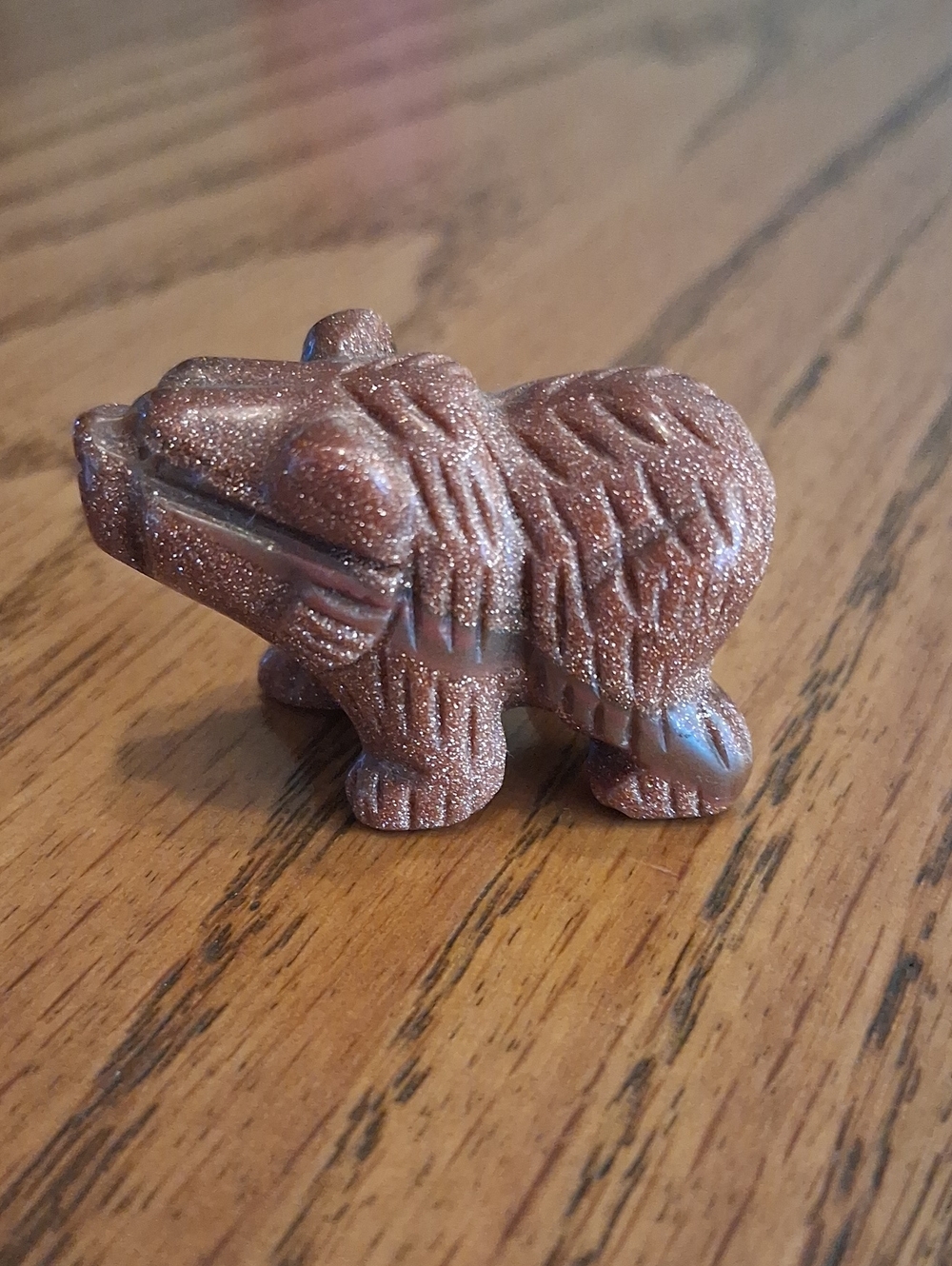 Brown Moonstone Miniature Bear